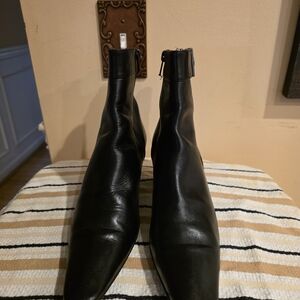 Coach Black Leather Ankle Boots